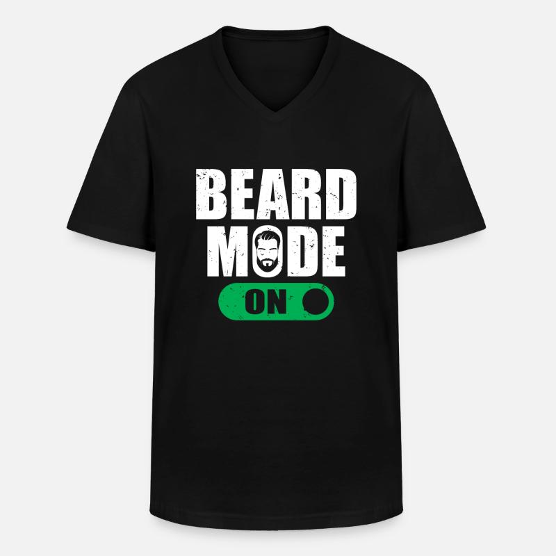 Giftidea Beard Men - Männer-T-Shirt mit V-Ausschnitt - Schwarz