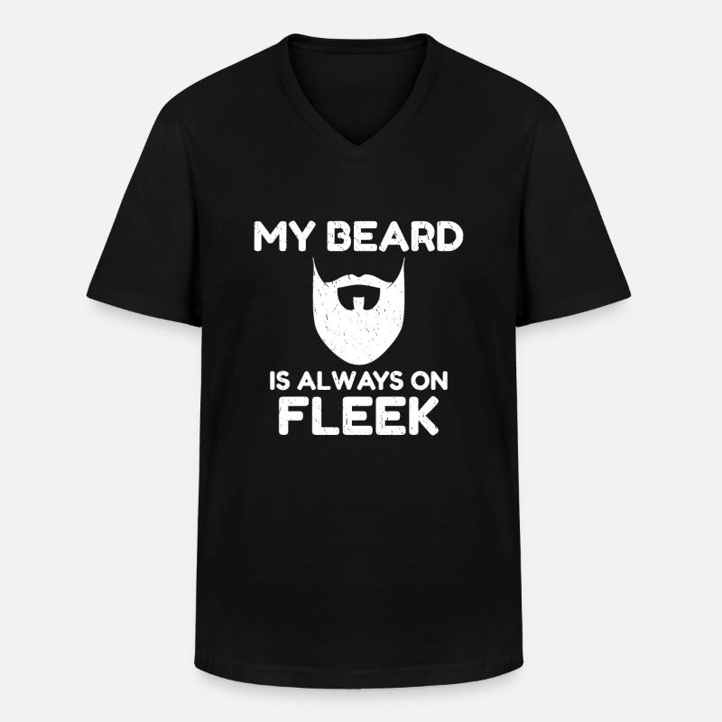 Giftidea Beard Men - Men's V-Neck T-Shirt - black