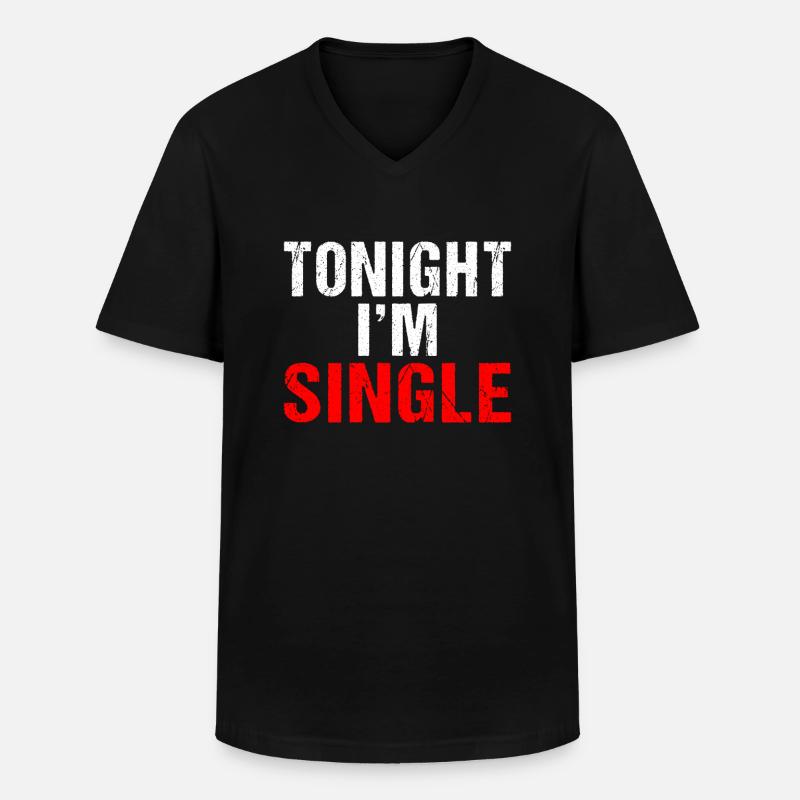 Single Gift - Männer-T-Shirt mit V-Ausschnitt - Schwarz