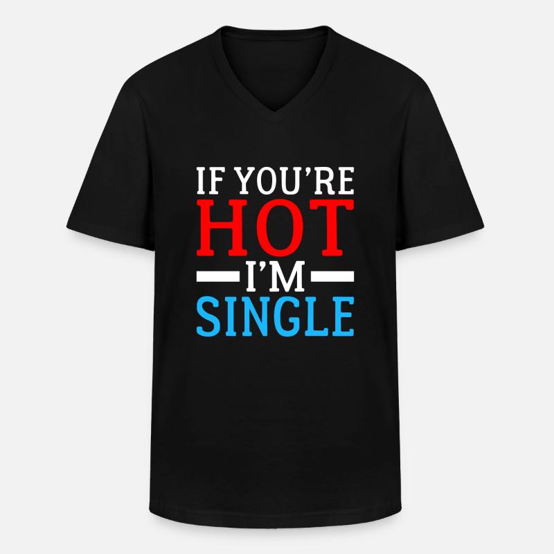 Single Gift - Männer-T-Shirt mit V-Ausschnitt - Schwarz