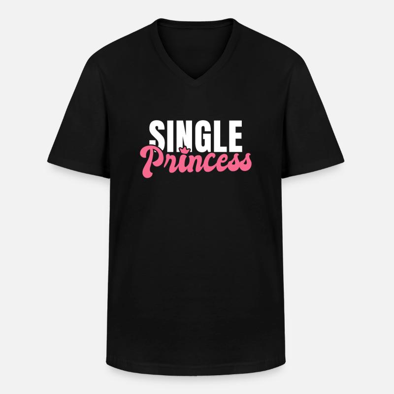 Single Gift - Männer-T-Shirt mit V-Ausschnitt - Schwarz