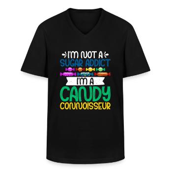 Candy Gift - Männer-T-Shirt mit V-Ausschnitt - Schwarz - Vorne - AI Model Male 178 dark (178cm)
