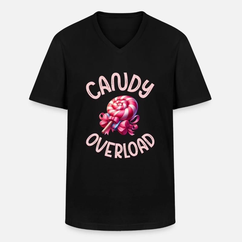 Candy Gift - Men's V-Neck T-Shirt - black