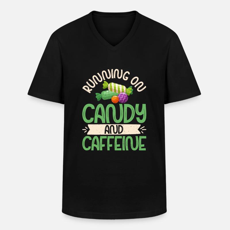 Candy Gift - Männer-T-Shirt mit V-Ausschnitt - Schwarz