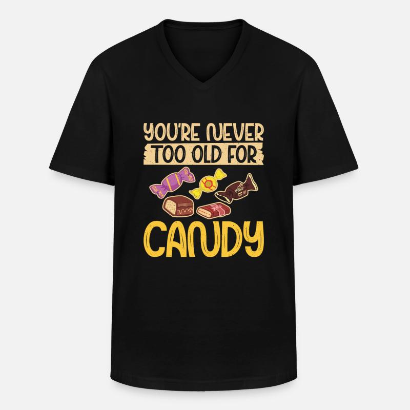 Candy Gift - Männer-T-Shirt mit V-Ausschnitt - Schwarz