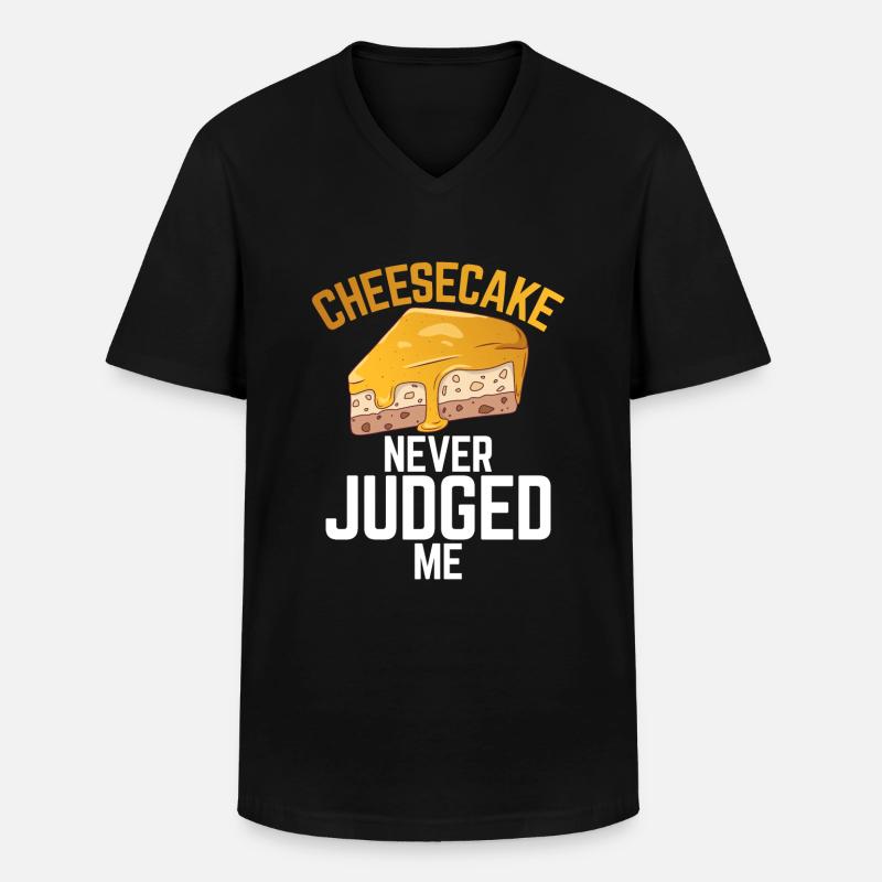 Cheesecake Gift - Männer-T-Shirt mit V-Ausschnitt - Schwarz