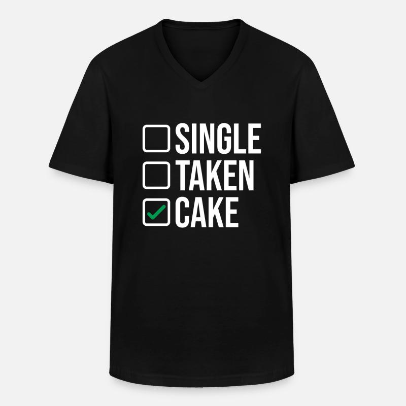 Cake Lover Cake Gift - Männer-T-Shirt mit V-Ausschnitt - Schwarz