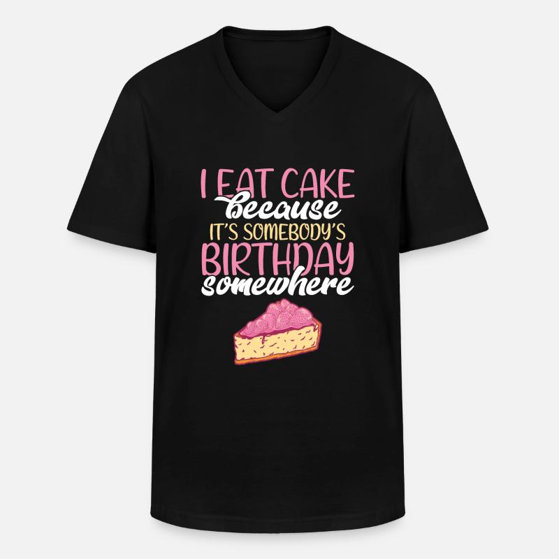 Cake Lover Cake Gift - Männer-T-Shirt mit V-Ausschnitt - Schwarz