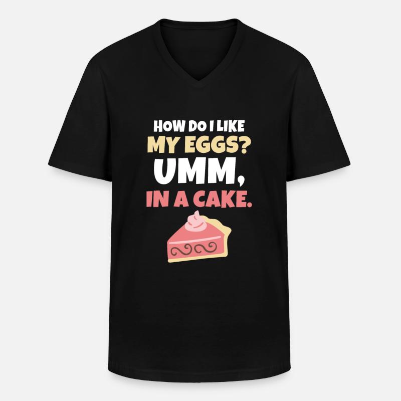 Cake Lover Cake Gift - Männer-T-Shirt mit V-Ausschnitt - Schwarz