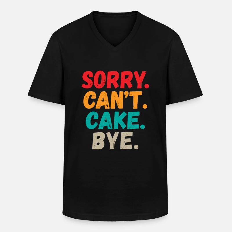Cake Lover Cake Gift - Männer-T-Shirt mit V-Ausschnitt - Schwarz