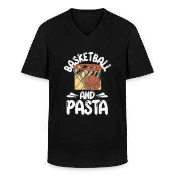 Cadeaux pour les amateurs de pâtes - T-shirt col V Homme - noir - Devant - AI Model Male 178 dark (178cm)