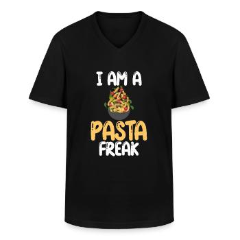Cadeaux pour les amateurs de pâtes - T-shirt col V Homme - noir - Devant - AI Model Male 178 dark (178cm)