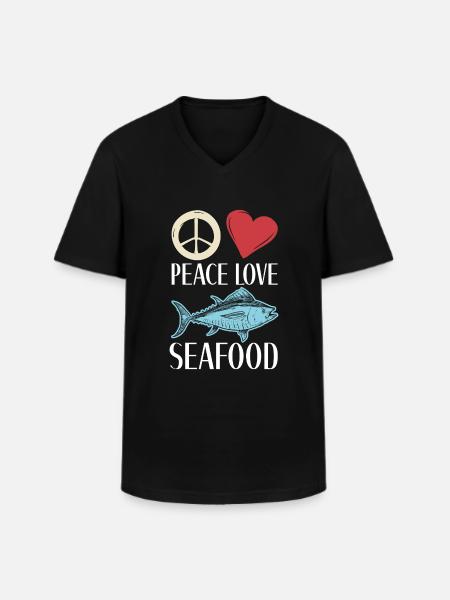 Seafood Lover Gift - Men's V-Neck T-Shirt - black