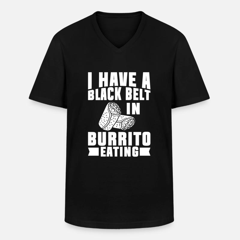 Burrito Gift - Männer-T-Shirt mit V-Ausschnitt - Schwarz