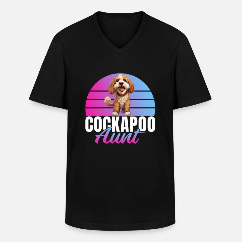 Cockapoo Gifts - Männer-T-Shirt mit V-Ausschnitt - Schwarz