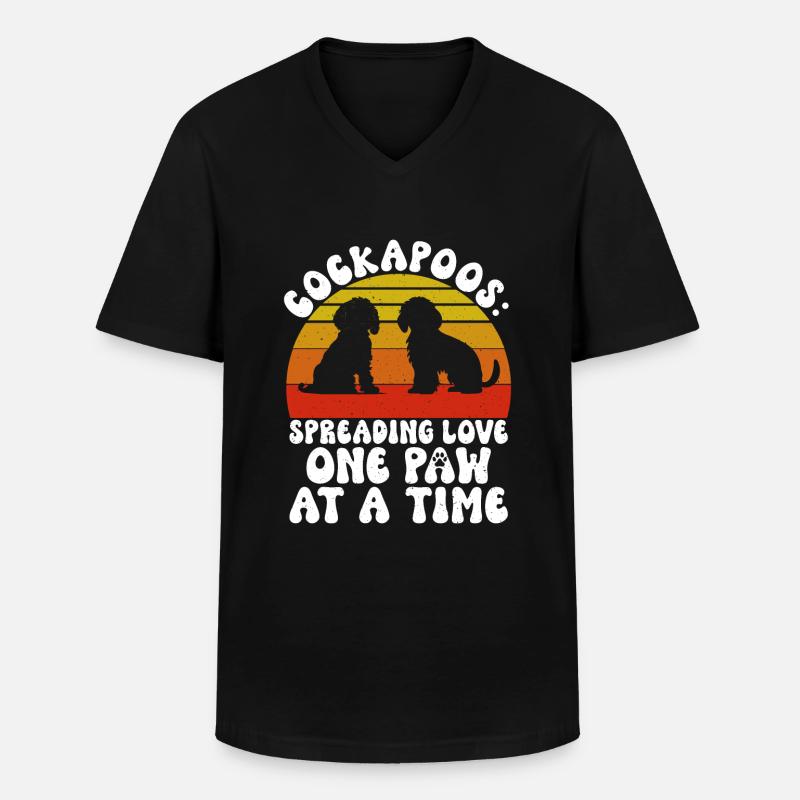 Cockapoo Gifts - Männer-T-Shirt mit V-Ausschnitt - Schwarz