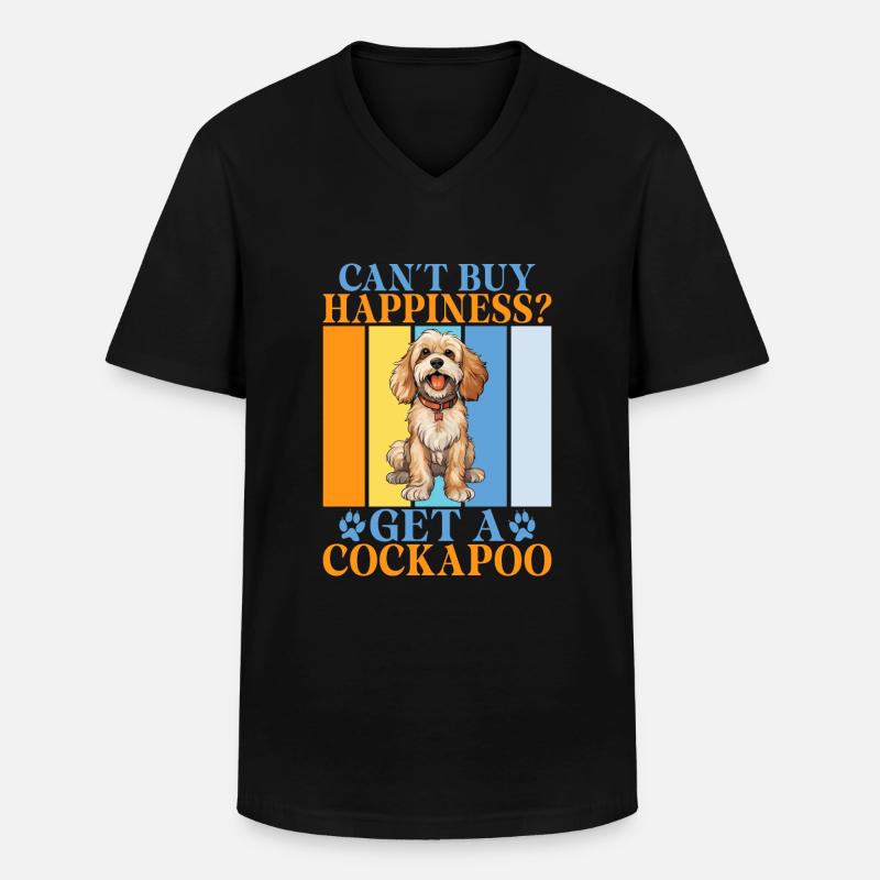 Cockapoo Gifts - Männer-T-Shirt mit V-Ausschnitt - Schwarz