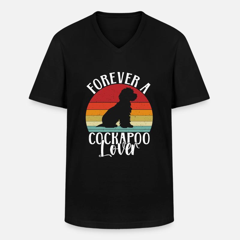 Cockapoo Gifts - Männer-T-Shirt mit V-Ausschnitt - Schwarz