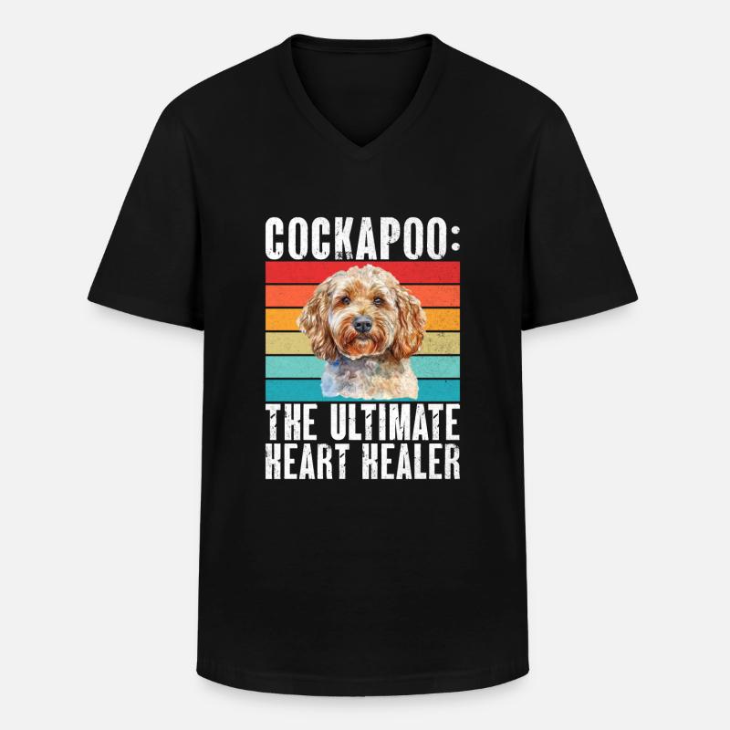 Cockapoo Gifts - Männer-T-Shirt mit V-Ausschnitt - Schwarz