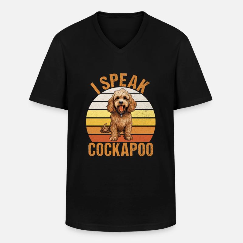 Cockapoo Gifts - Männer-T-Shirt mit V-Ausschnitt - Schwarz