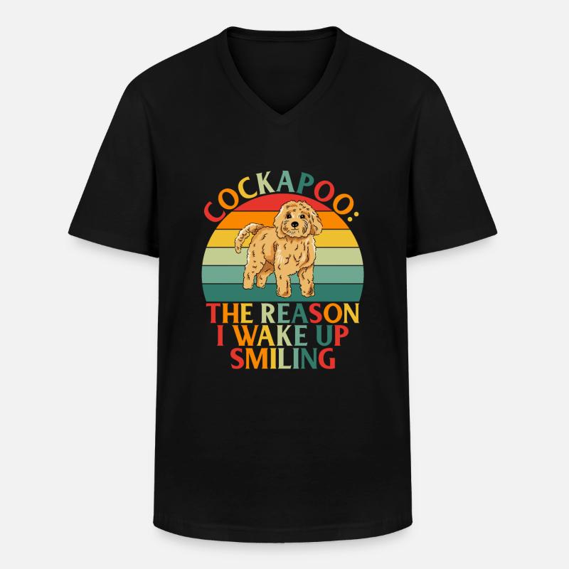Cockapoo Gifts - Männer-T-Shirt mit V-Ausschnitt - Schwarz