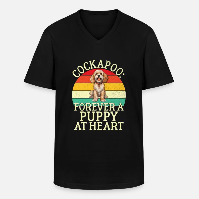 Cockapoo Gifts - Männer-T-Shirt mit V-Ausschnitt - Schwarz
