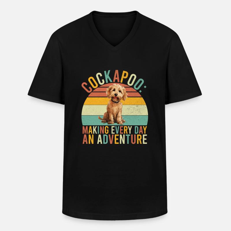 Cockapoo Gifts - Männer-T-Shirt mit V-Ausschnitt - Schwarz