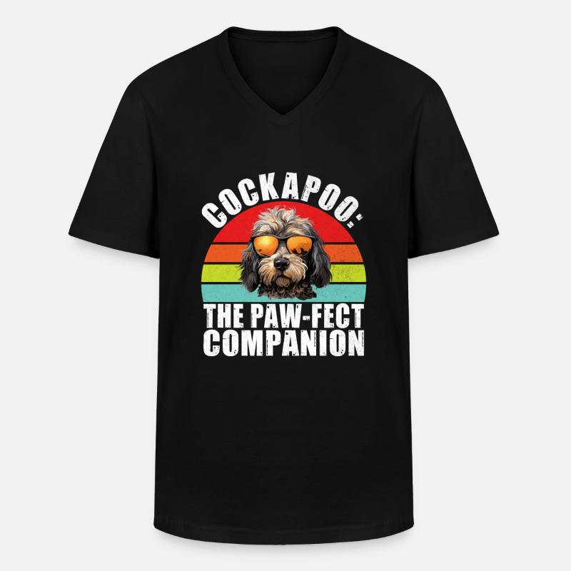 Cockapoo Gifts - Männer-T-Shirt mit V-Ausschnitt - Schwarz