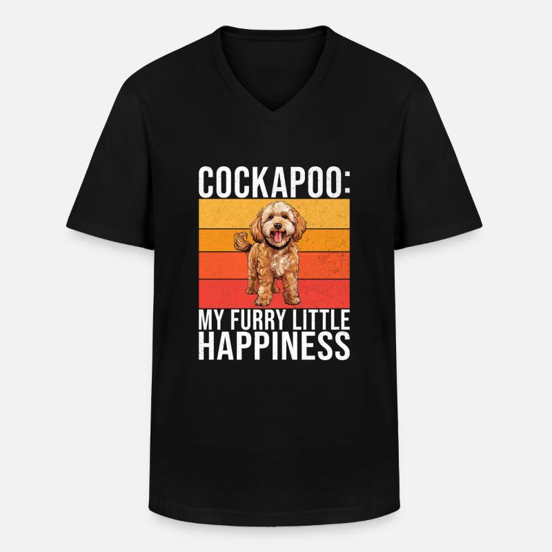 Cockapoo Gifts - Männer-T-Shirt mit V-Ausschnitt - Schwarz