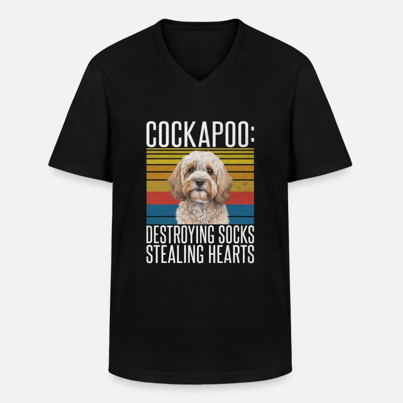 Cockapoo Gifts - Männer-T-Shirt mit V-Ausschnitt - Schwarz
