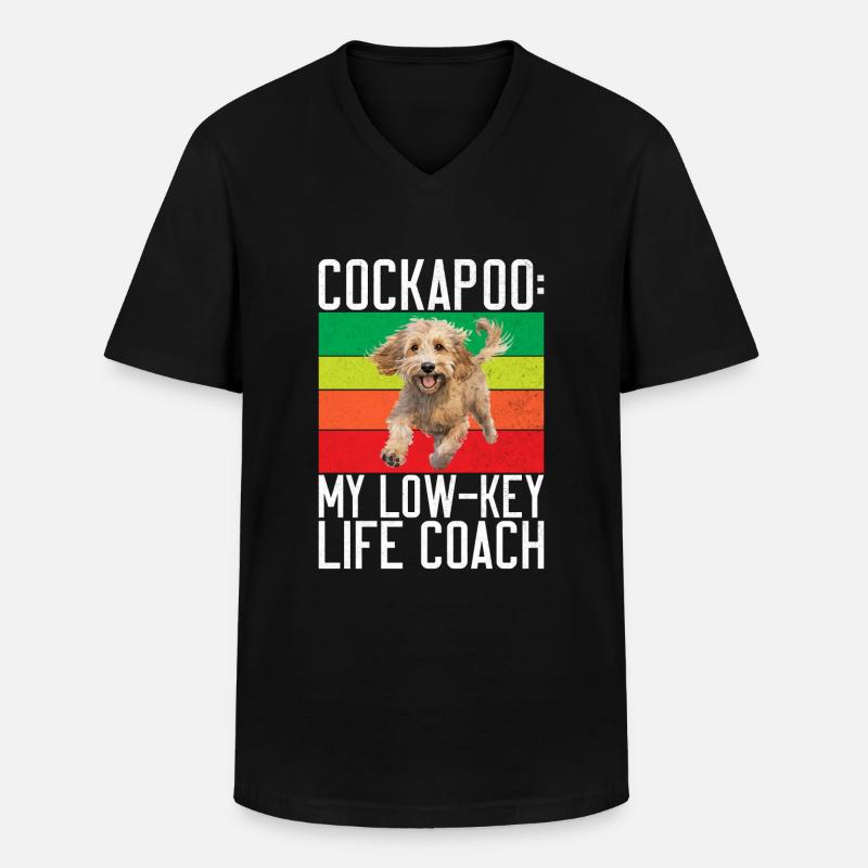 Cockapoo Gifts - Männer-T-Shirt mit V-Ausschnitt - Schwarz