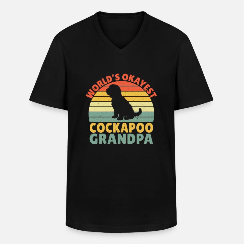 Cadeaux Cockapoo - T-shirt col V Homme - noir