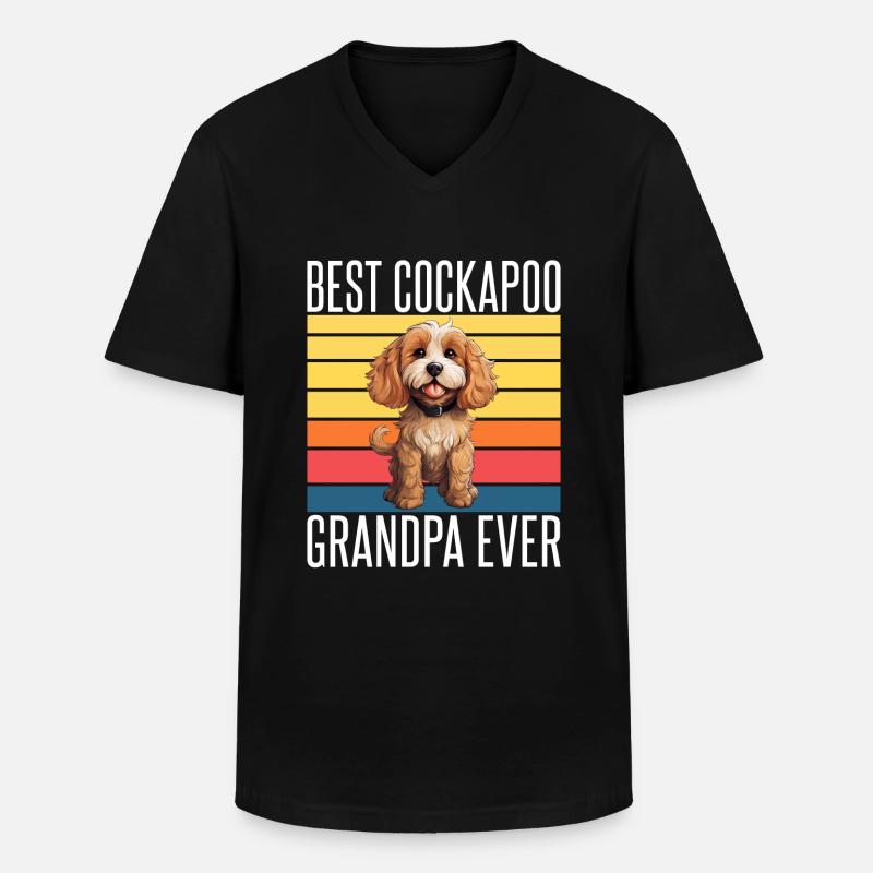 Cockapoo Gifts - Männer-T-Shirt mit V-Ausschnitt - Schwarz