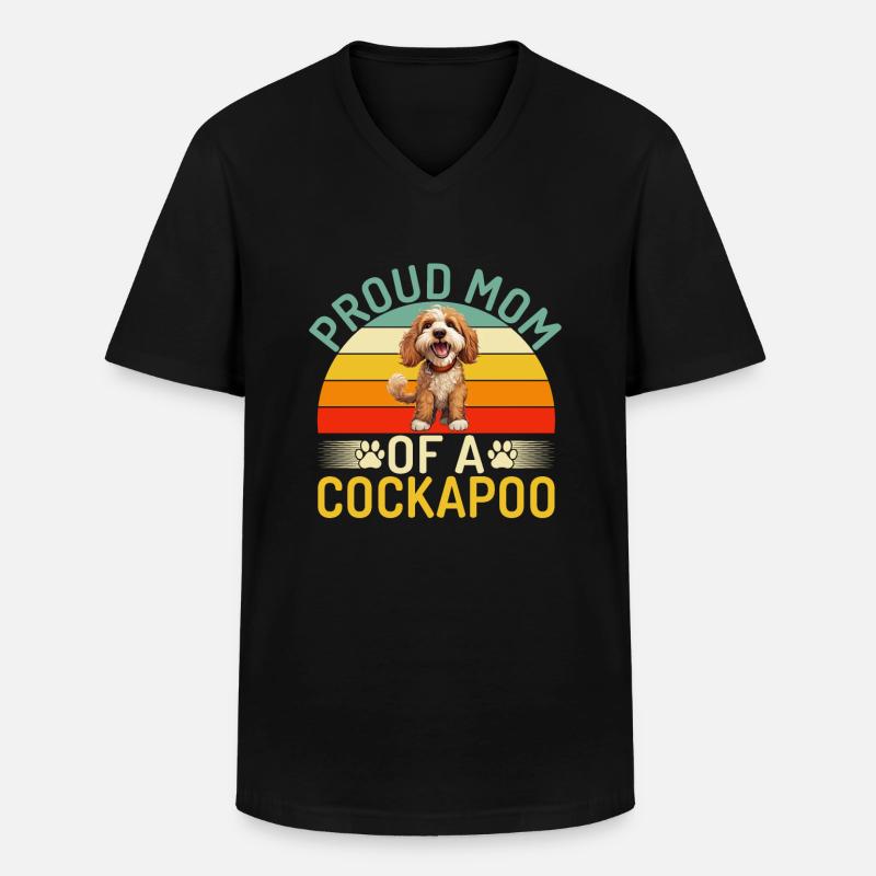 Cockapoo Gifts - Männer-T-Shirt mit V-Ausschnitt - Schwarz