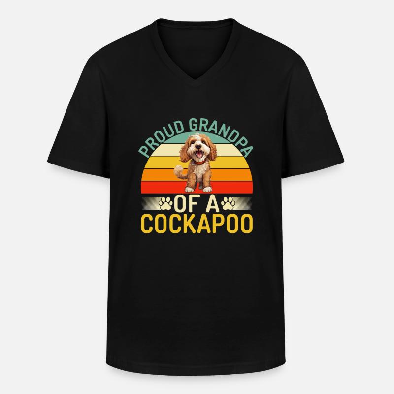 Cockapoo Gifts - Männer-T-Shirt mit V-Ausschnitt - Schwarz