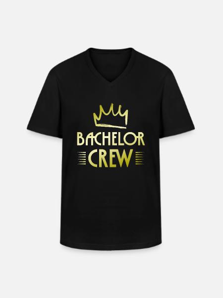 Bachelor Crew - Men's V-Neck T-Shirt - black