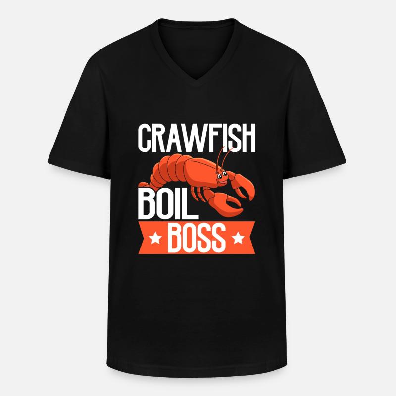 Crawfish Gifts - Männer-T-Shirt mit V-Ausschnitt - Schwarz