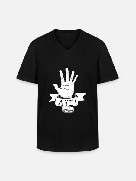 Rough Translation # 6 - Men's V-Neck T-Shirt - black
