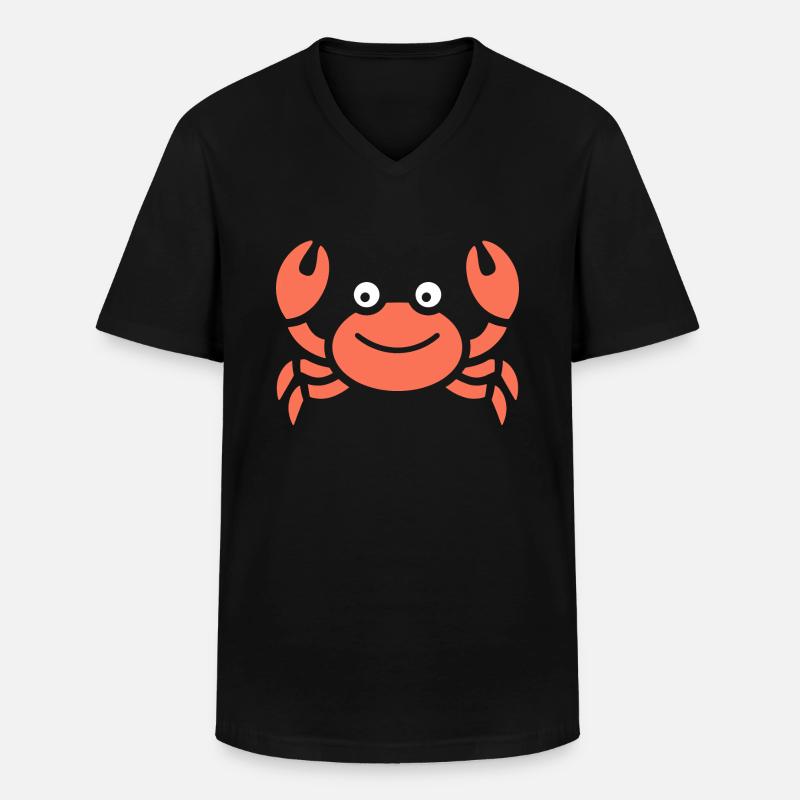 Krebs - Männer-T-Shirt mit V-Ausschnitt - Schwarz