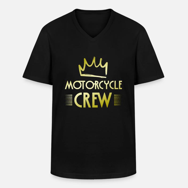 Motorcycle Crew - Männer-T-Shirt mit V-Ausschnitt - Schwarz