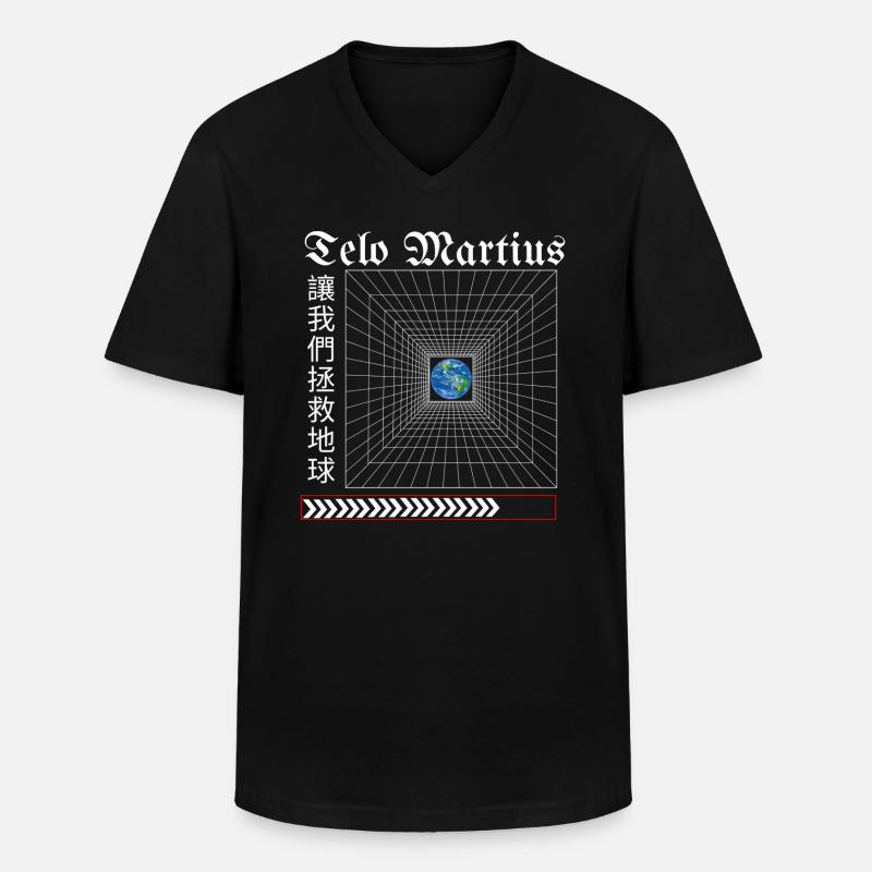 Fokus auf Erde 1 - Männer-T-Shirt mit V-Ausschnitt - Schwarz
