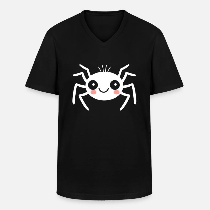 Spinne - Männer-T-Shirt mit V-Ausschnitt - Schwarz