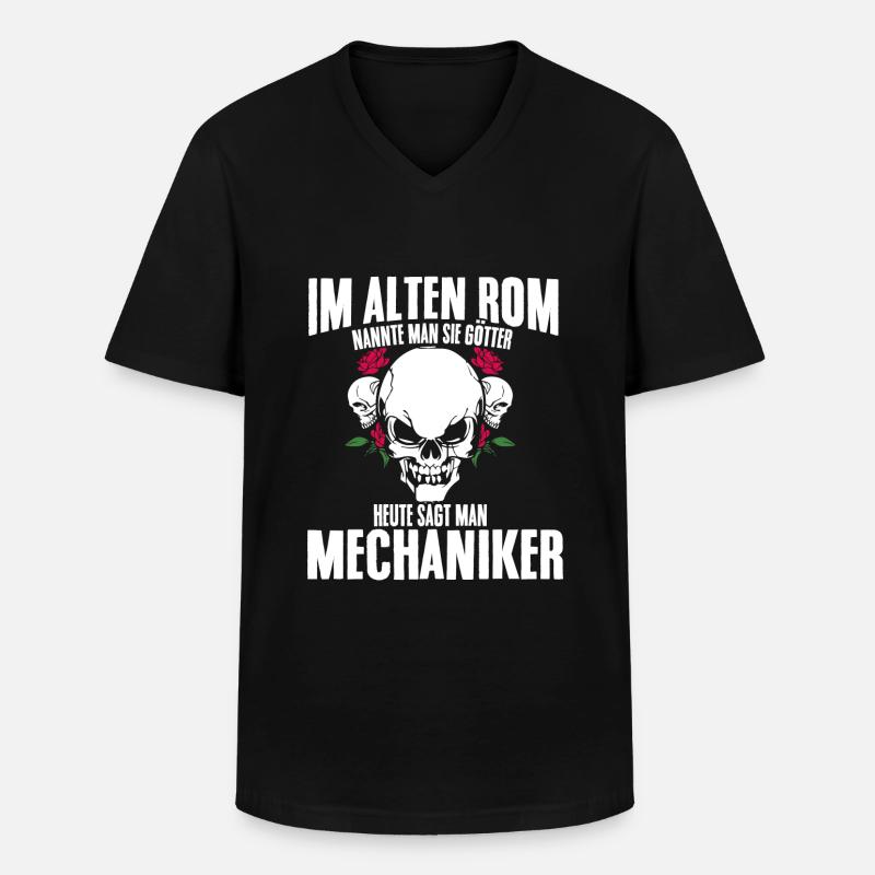 Mechaniker - Männer-T-Shirt mit V-Ausschnitt - Schwarz