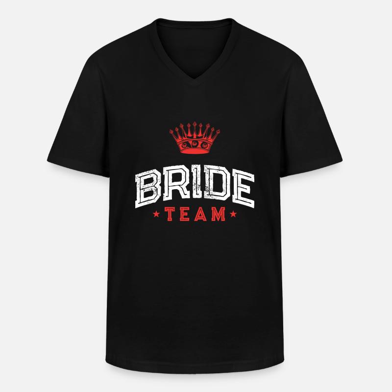 Bride Team - Männer-T-Shirt mit V-Ausschnitt - Schwarz