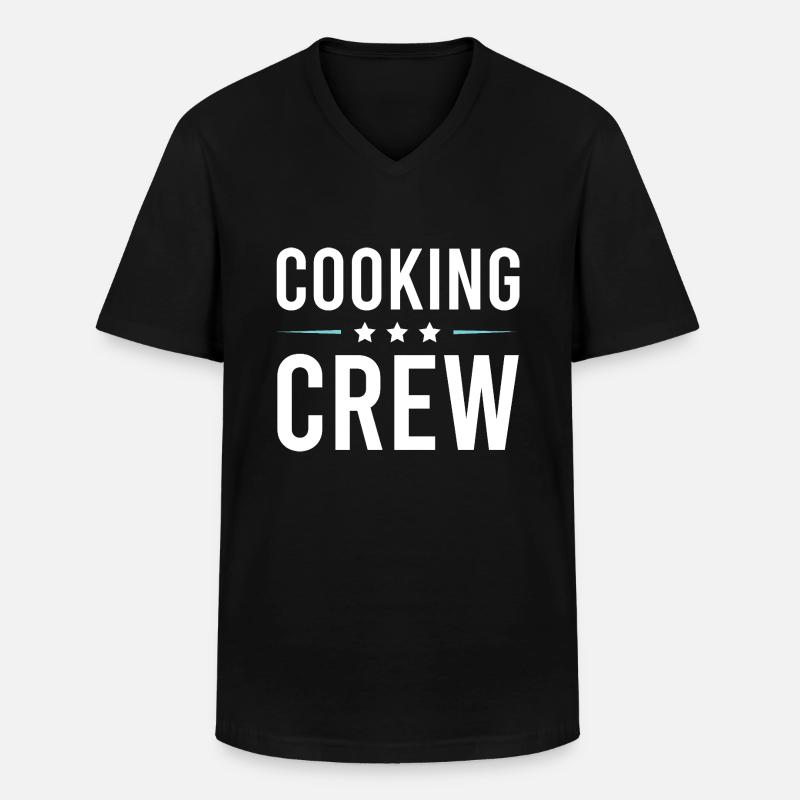 Cooking Crew - Männer-T-Shirt mit V-Ausschnitt - Schwarz