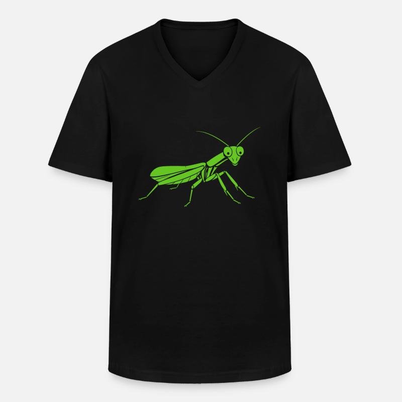 Gottesanbeterin - Männer-T-Shirt mit V-Ausschnitt - Schwarz