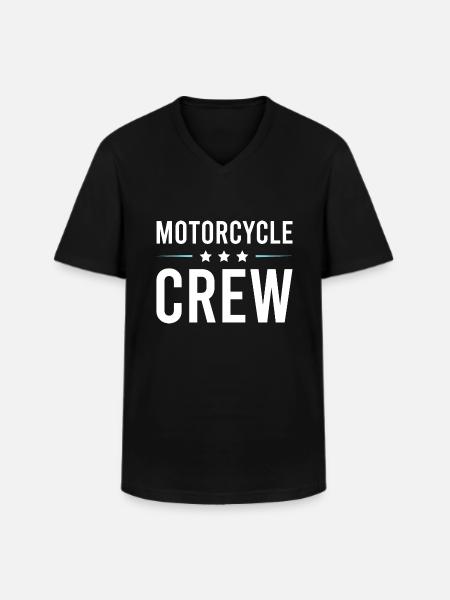 Motorcycle Crew - Men's V-Neck T-Shirt - black