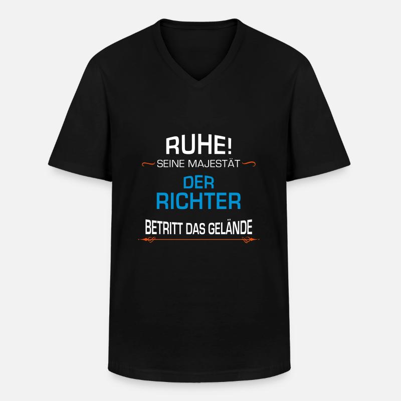 Richter Beruf - Männer-T-Shirt mit V-Ausschnitt - Schwarz