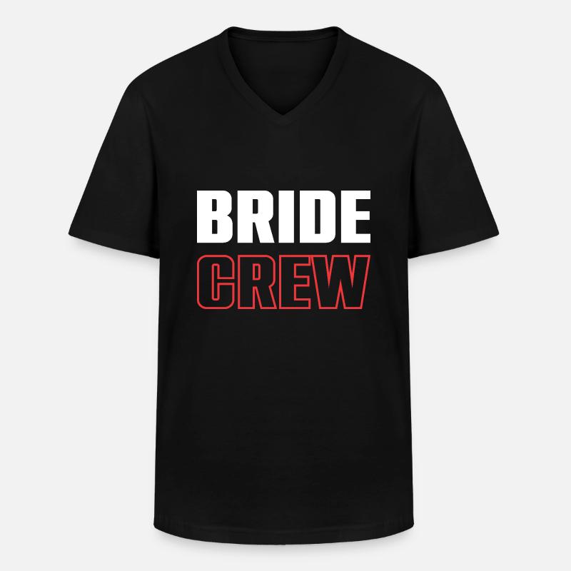 Bride Crew - Männer-T-Shirt mit V-Ausschnitt - Schwarz