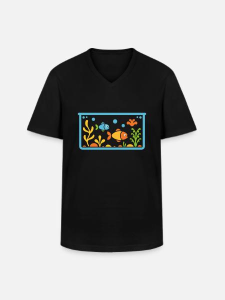 aquarium - Men's V-Neck T-Shirt - black